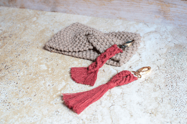 Porte clé coquillage Coquelicot